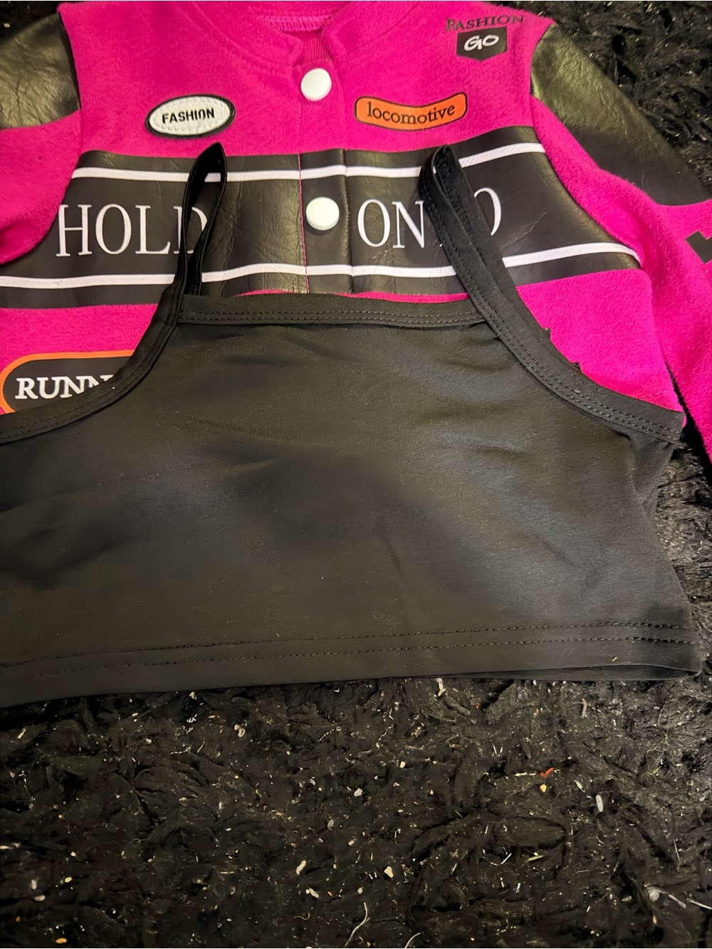 Black Cropped Tank Top